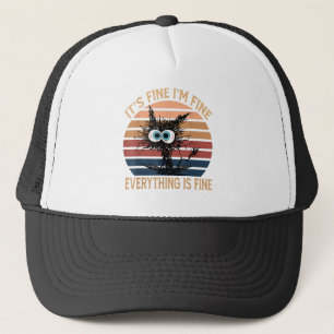 Casquette Citation de chat noir drôle C'est bien Je vais bie
