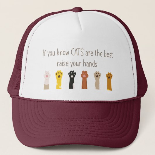 Casquette Citation de chats amusants Connaître les chats son (Devant)