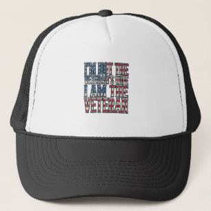 Casquette Citation de Femme de Vétéran Design Vectoriel Vint