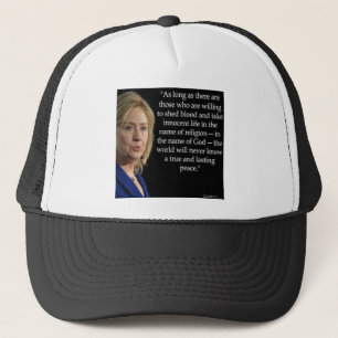Casquette Citation de Hillary Clinton sur la religion du san