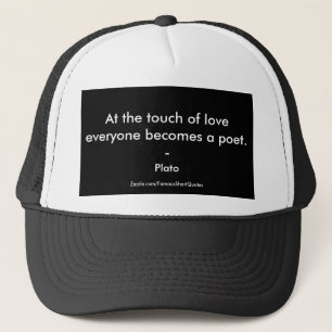 Casquette Citation de Platon ; Le Toucher de l'Amour