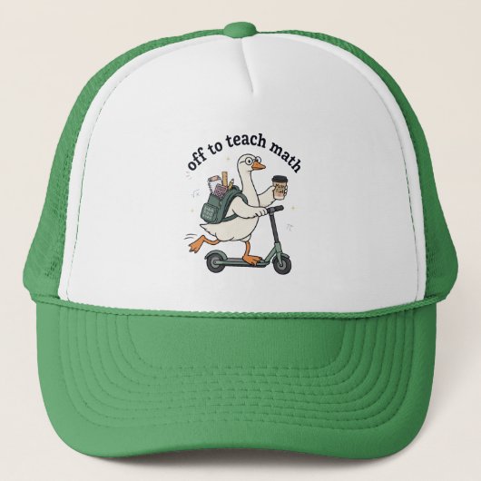 Casquette Citation drôle de professeur de maths en partance (Devant)