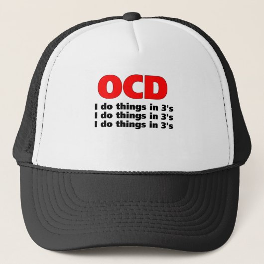 Casquette citation drôle d'ocd (Devant)