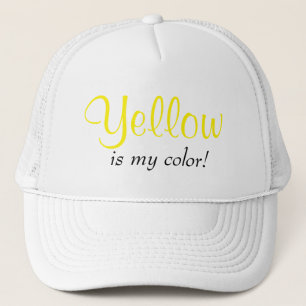 Casquette Citation jaune est ma couleur Mignon