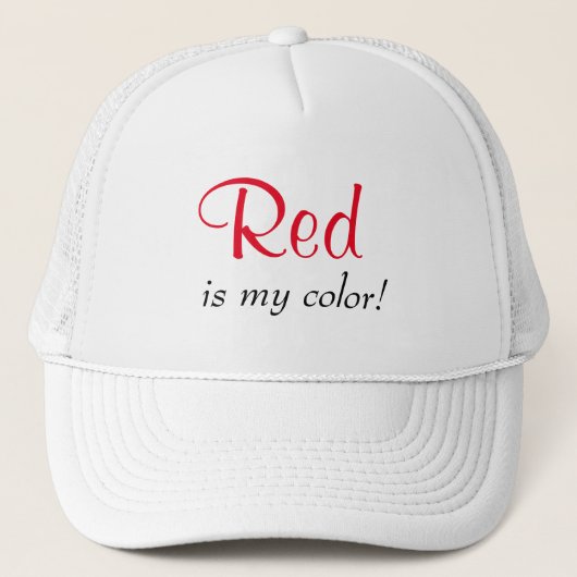 Casquette Citation Rouge Est Ma Couleur (Devant)