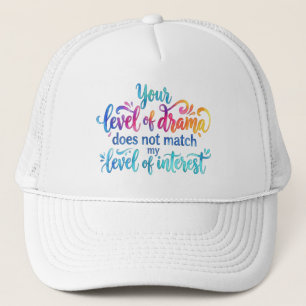 Casquette Citation sans drame, drôle et sarcastique en aquar