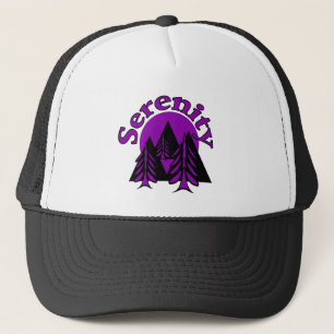 Casquette Citation Serenity Moderne Black Purple Lune Arbres