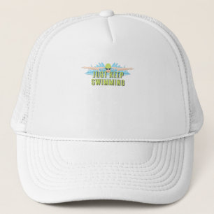Casquette Citations de nageur : Continuez à nager amoureux