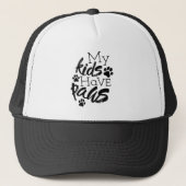 Casquette Citations d'enfants avec pattes sur les chiens êtr (Devant)
