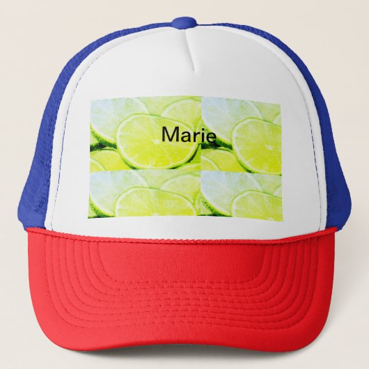 Casquette Citron vert jaune simple ajouter un nom minimal pe (Devant)