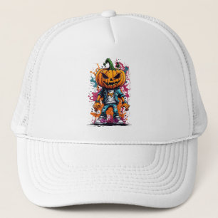 Casquette Citrouille de couleur de splash d'Halloween