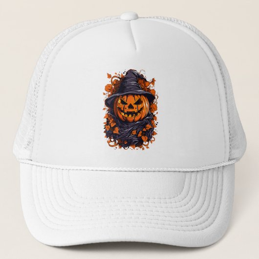 Casquette Citrouille de couleur de splash d'Halloween (Devant)