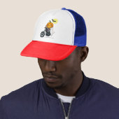 Casquette Citrouille moto (En situation)