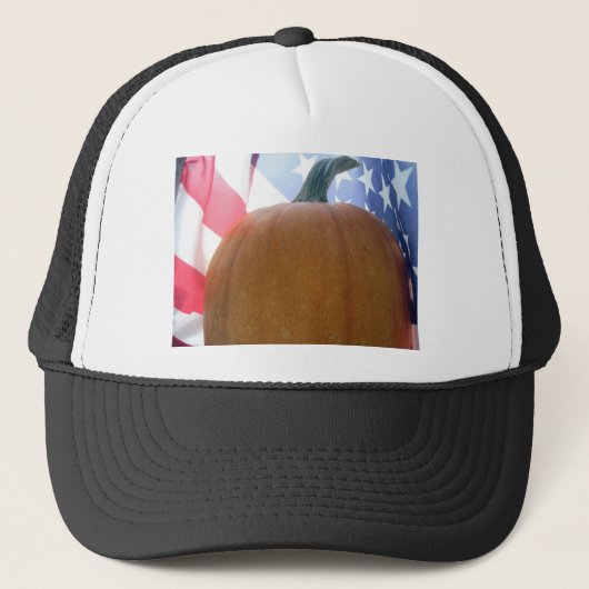 Casquette Citrouille patriotique (Devant)