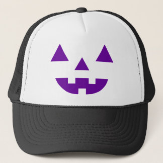 Casquette Citrouille Visage Lanterne Jack Halloween Violet