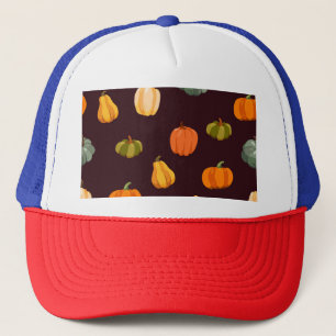 Casquette Citrouilles colorés : Élégance d'automne foncé.