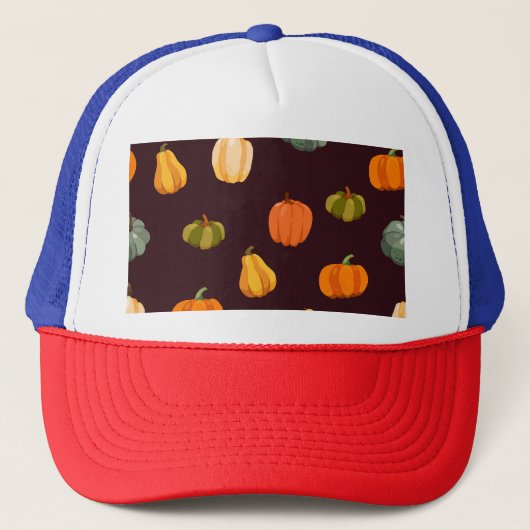 Casquette Citrouilles colorés : Élégance d'automne foncé. (Devant)