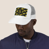 Casquette Citrus citron moderne Monogramme Nom Trucker Chape (En situation)