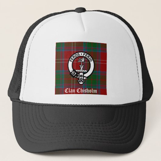 Casquette Clan Chisholm Tartan & Crest Badge (Devant)
