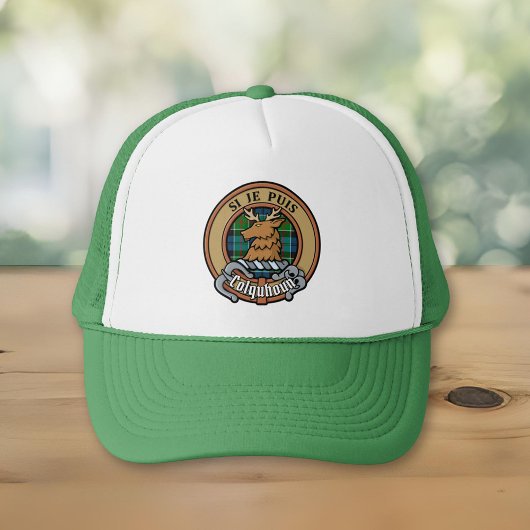 Casquette Clan Colquhoun Crest sur Tartan
