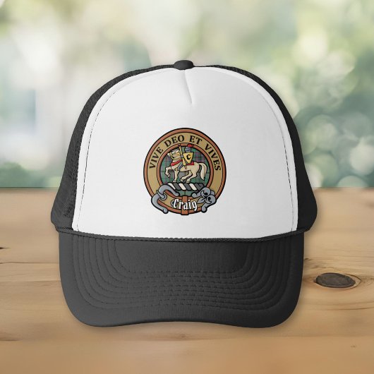 Casquette Clan Craig Crest sur Tartan Trucker Hat