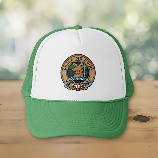 Casquette Clan Forbes Crest sur Tartan