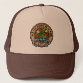 Casquette Clan Fraser Crest over Hunting Weathered Tartan (Devant)