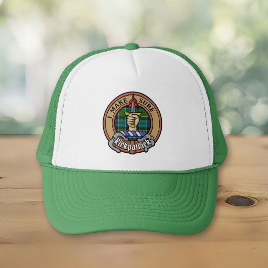 Casquette Clan Kirkpatrick Crest sur Tartan