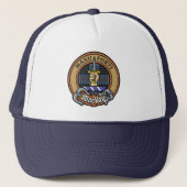 Casquette Clan MacKay Crest sur Blue Tartan (Devant)