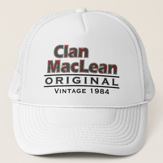 Casquette Clan MacLean Personnaliser Vintage Votre anniversa (Devant)