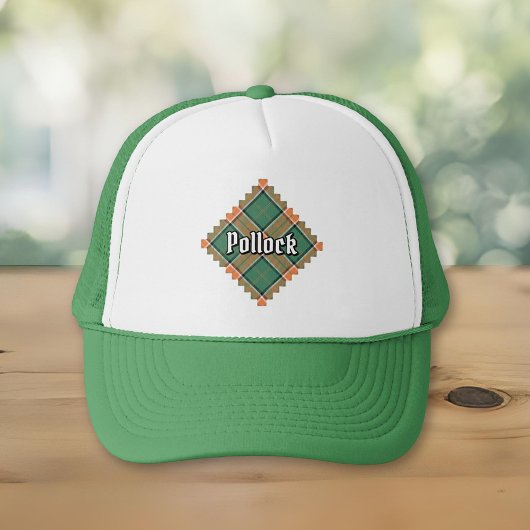 Casquette Clan Pollock Tartan Trucker Chapeau