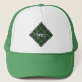 Casquette Clan Scott Green Tartan Trucker Chapeau (Devant)