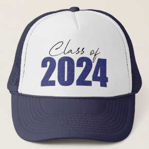 Casquette Classe de Parties scintillant bleu marine de 2024