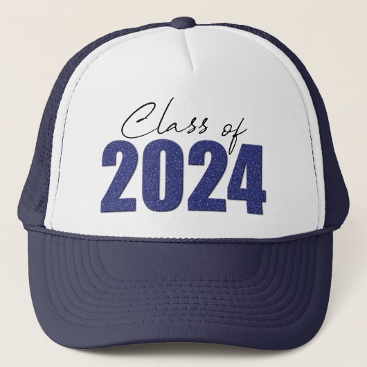 Casquette Classe de Parties scintillant bleu marine de 2024 (Devant)