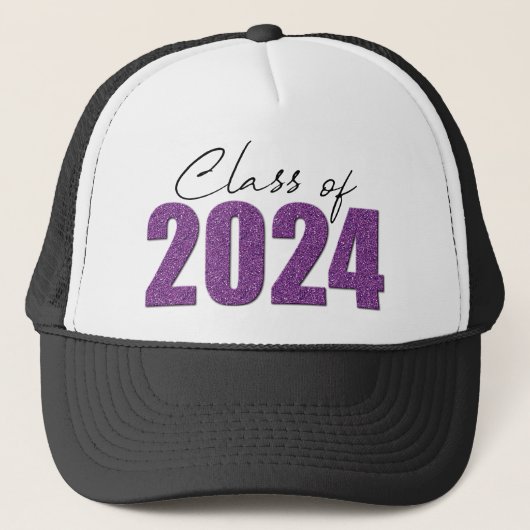 Casquette Classe de Parties scintillant pourpre de 2024 (Devant)