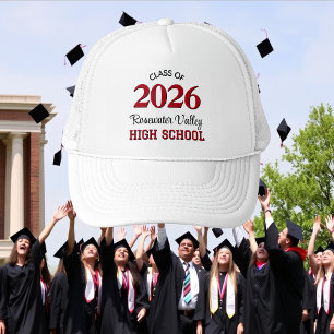 Casquette Classe des couleurs de l'école YY Rouge Noir