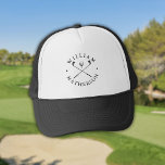 Casquette Classic Golf Clubs Nom personnalisé<br><div class="desc">Personnalisez le nom pour créer un cadeau de golf classique et élégant. Idéal pour les individuels,  les clubs de golf et comme cadeau d'entreprise. Conçu par Thisisnotme©</div>