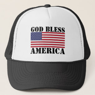 Casquette Classique patriotique et puissant Dieu bénisse l'A