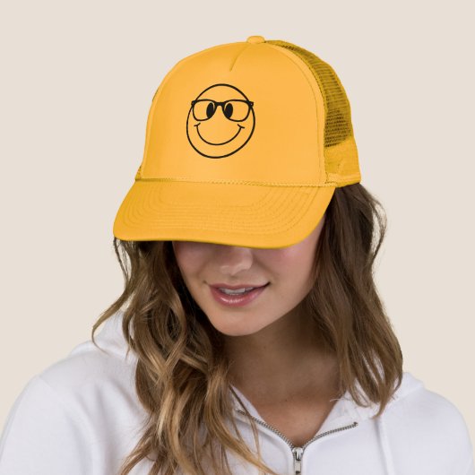 Casquette Classique Retro Nerd Geek Face Sourire sourire (En situation)