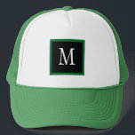 Casquette Classy Green Custom Single Initial Classic<br><div class="desc">Cette casquette simple et moderne est parfaite pour personnaliser avec une initiale.</div>