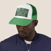 Casquette Claude Monet - Eau Lily étang, Harmonie verte (En situation)