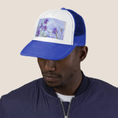 Casquette Claude Monet - Lilac Irises / Iris Mauves (En situation)