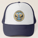 Casquette Clifty Falls State Park Indiana Badge<br><div class="desc">Clifty Falls State Park illustration in a badge style circle. The park features Clifty Creek,  Little Clifty Creek,  and a canyon in which the sun only shines during midday.</div>