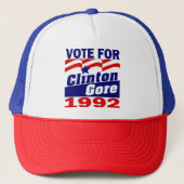 Casquette Clinton/Gore 1992 (Devant)