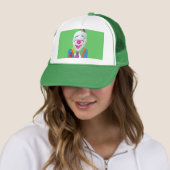 Casquette clown à visage blanc (En situation)