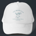 Casquette Club de cocktail social personnalisé pour enterrem<br><div class="desc">Lancez la fête avec ce chapeau de camionneur élégant et amusant de Club de cocktail social personnalisé pour enterrement de vie de jeune fille ! Parfait pour les week-ends d'enterrement de vie de jeune fille, les douches de mariée ou les soirées entre filles, ce chapeau ajoute une touche personnelle à...</div>
