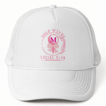 Club social des épouses de golf monogramme rose ch