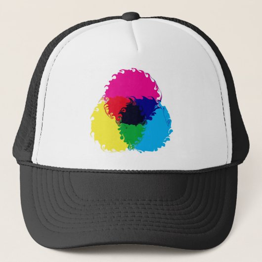 Casquette CMYK psychédélique (Devant)