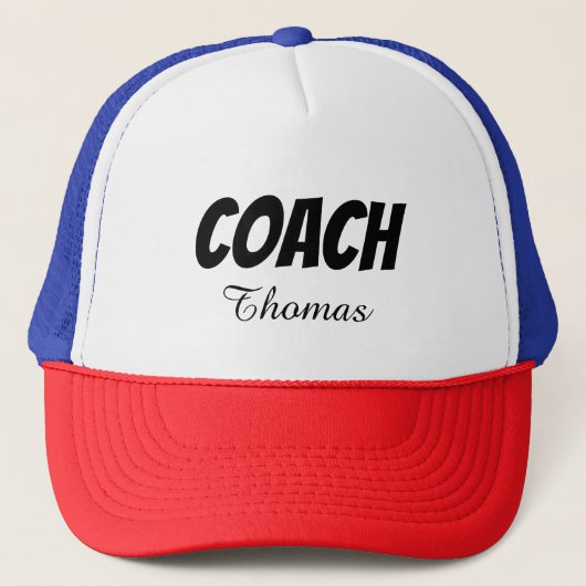 Casquette Coach Nom Personnalisé Typographie Personnalisée (Devant)