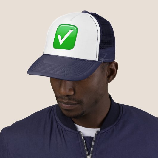 Casquette Coche verte dans la case - Emoji (En situation)